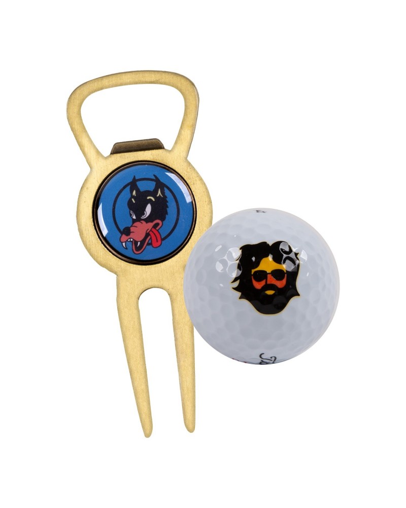 Jerry Garcia Keystone Golf Balls + Wolf Divot Tool & Bottle Opener Bundle $7.50 Drinkware