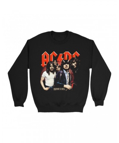 AC/DC Sweatshirt | Highway To Hell Album Group Image Sweatshirt $14.68 Sweatshirts